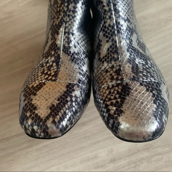 J. Crew Metallic Snake-embossed Roxie Ankle Boots - Picture 6 of 12